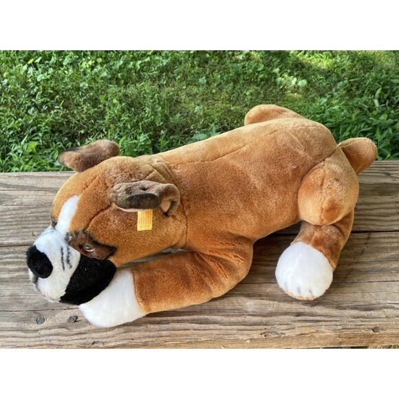 Vintage Steiff Plush Brown Boxer w Yellow Tag Western Germany FAO Swartz 2004 - Picture 2 of 9